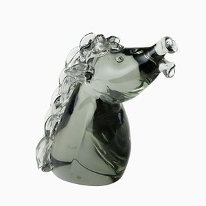 Vintage Glass Horse Head by Archimede Seguso, 1960s