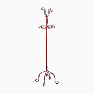 Vintage Column Shaped Coat Rack in Wrought Iron, 1950s