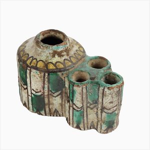 Antique Inwell in Enamelled Earthenware