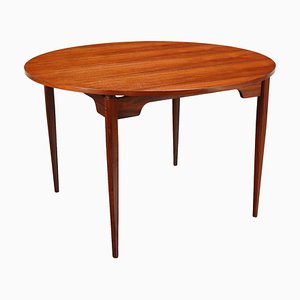 Tavolo impiallacciato in legno, anni '60