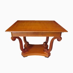 Table Basse en Contreplaqué en Bois de Cerisier, 1920s