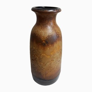 Vaso vintage in ceramica marrone sfumato per Scheurich, Germania, anni '80