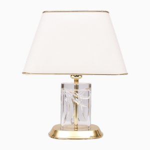 Böhmische Tischlampe aus Kristallglas, Tschechische Republik, 1980er