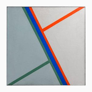 Attilio Carreri, Abstract Composition, Oil on Canvas, 1974, Framed
