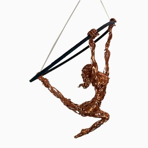 Maria Vittoria Urbinati, Woman Acrobat, 2010, Copper Wire Sculpture