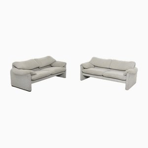 Maralunga 2-Seater Sofas by Vico Magistretti for Cassina, 1980s, Set of 2