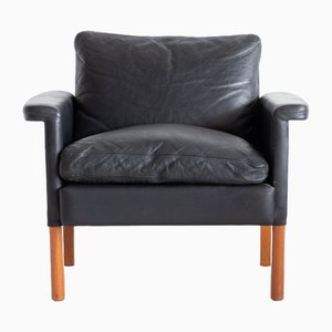 Fauteuil Mid-Century en Cuir de Mio, Suède, 1960s