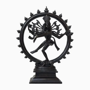 Vintage Nataraj Dancing Shiva Sculpture in Bronze, 1980s