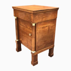 Antique Empire Bedside Table in Walnut