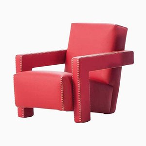 Red Baby Utrech Armchair by Gerrit Thomas Rietveld for Cassina