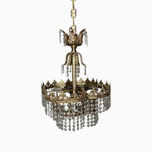 Small French Waterfall Chandelier, 1960s