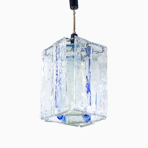 Lámpara de techo de vidrio soplado policromado de F.lli Toso