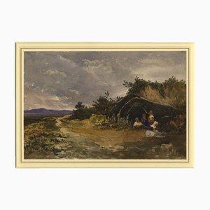 Dopo William James Müller, Tenda di Yurooks erranti Xanthusc, XIX secolo, Acquarello