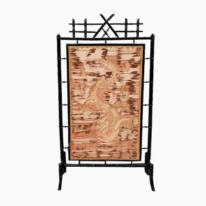 Biombo de chimenea de bambú, años 20