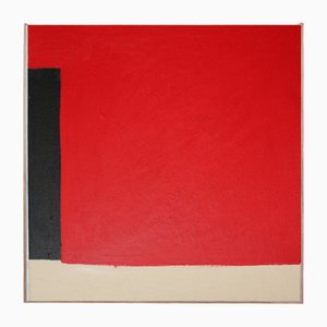 Bodasca, Rote Abstrakte Komposition, 2020er, Acryl auf Leinwand