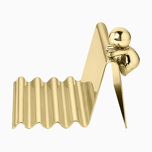 Portapenne Omini in ottone lucido di Stefano Giovannoni