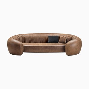 Bridge Three-Seater Brown Sofa by Stefano Giovannoni