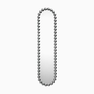 Gioiello Oval Chromed Mirror by Nika Zupanc