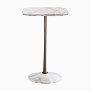 Mesa Arnold alta cuadrada de mármol blanco de Ghidini 1961