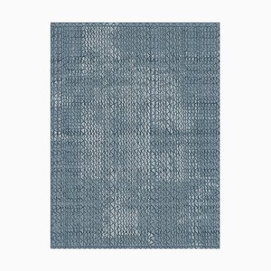 Tapis Triple Waves Rectangulaire Bleu par Lorenza Bozzoli