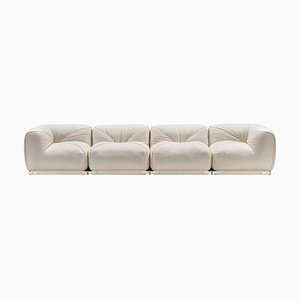 Leisure Four-Seater White Sofa by Lorenza Bozzoli