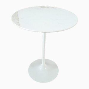 Tulip Side Table with Carrara Marble Top by Eero Saarinnen for Knoll International, 1970s
