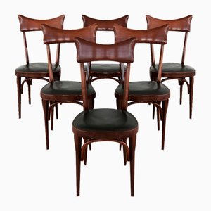 Italian Dining Chairs in the style of Ico Parisi, 1950s, Set of 6