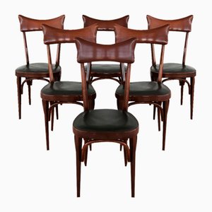 Italian Dining Chairs in the style of Ico Parisi, 1950s, Set of 6