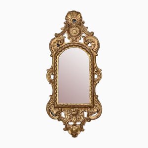 Espejo Luis XV de madera dorada, de finales del siglo XIX
