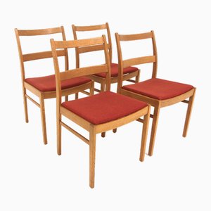 Oak Dining Chairs from Bodafors, Sweden, 1960s, Set of 4