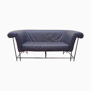 Italienisches Vintage Ledersofa von Francesco Soro für Italiana ICF Prize für Compasso D'Oro, 1980er