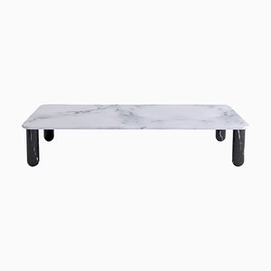 XLarge White and Black Marble Sunday Coffee Table by Jean-Baptiste Souletie