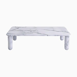 Medium White Marble Sunday Coffee Table by Jean-Baptiste Souletie