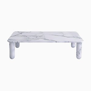 Table Basse Sunday Medium en Marbre Blanc par Jean-Baptiste Souletie