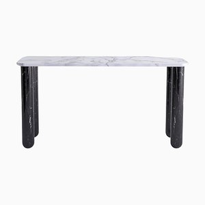 Small White and Black Marble Sunday Dining Table by Jean-Baptiste Souletie
