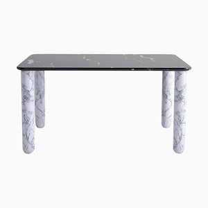 Medium Black and White Marble Sunday Dining Table by Jean-Baptiste Souletie