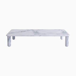 Grande Table Basse Sunday en Marbre Blanc par Jean-Baptiste Souletie