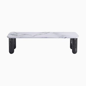 Tavolino da caffè Sunday piccolo in marmo bianco e nero di Jean-Baptiste Souletie