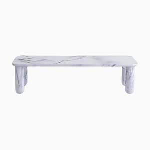 Small White Marble Sunday Coffee Table by Jean-Baptiste Souletie
