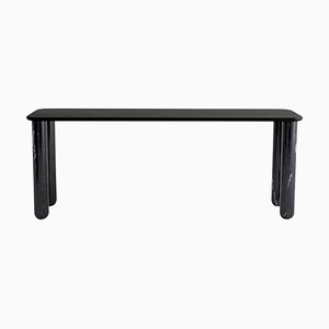 Large Black Wood and Black Marble Sunday Dining Table by Jean-Baptiste Souletie