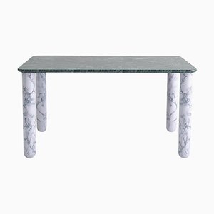 Medium Green and White Marble Sunday Dining Table by Jean-Baptiste Souletie