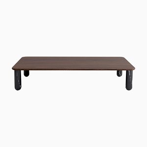 XLarge Walnut and Black Marble Sunday Coffee Table by Jean-Baptiste Souletie