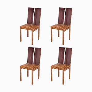 Two Stripe Chairs by Derya Arpac, Set of 4