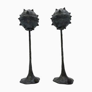 Primus Small Candlesticks by Emanuele Colombi, Set of 2