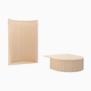 Table Basse et Portemanteau Ondula par Flatwig Studio, Set de 2