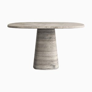 Travertine Silver Wedge Table by Marmi Serafini