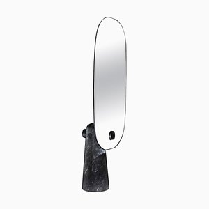 Black Marble Iconic Mirror by Dan Yeffet and Lucie Koldova