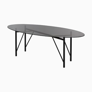 Nero Tubolar Table Oval by Mentemano