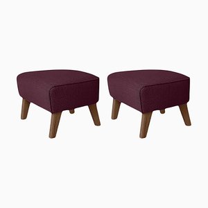 Set of Smoked Oak Raf Simons Vidar 3 My Own Chair Footstool by Lassen