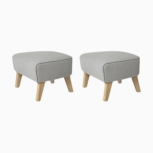 Set of Natural Oak Rafsimonsvidar3 Myownchair Footstool by Lassen